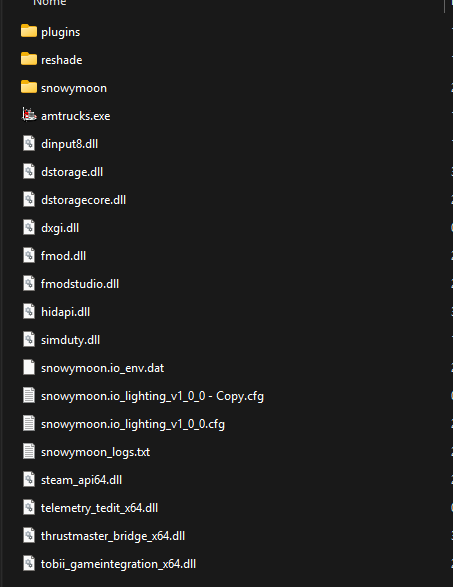 Windows Explorer showing DLL files inside the simulator plugins folder