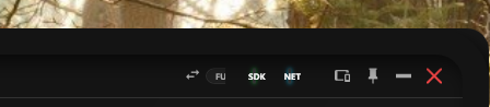 SDK and NET indicators in normal connected state