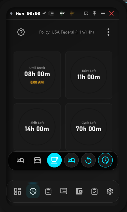HOS Dashboard Mobile